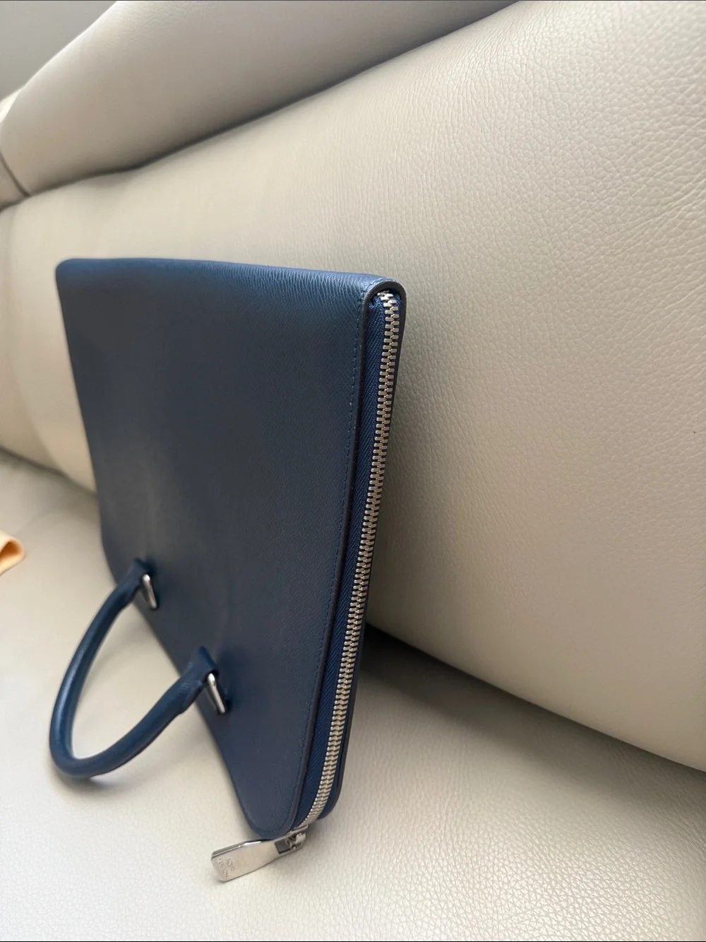 Louis Vuitton Porte Documents Voyage PDV Blue Taiga Leather Briefcase